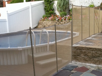 EZ Guard Tan mesh fencing